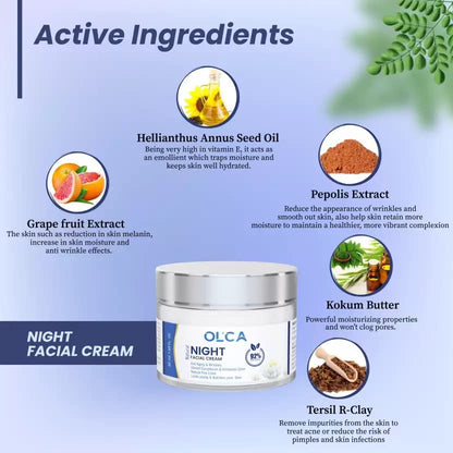 Combo of Natural Brighten Complex Vita-C Serum & Anti-Aging Night Cream